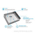 Rectangle Bathroom sink Stainless steel Basin